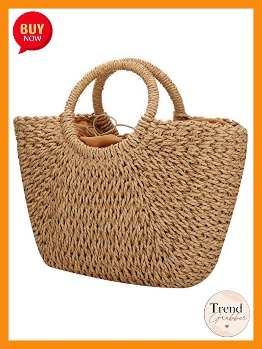 Hand Woven Straw Hobo Bag Large Tote Beach Travel Purse